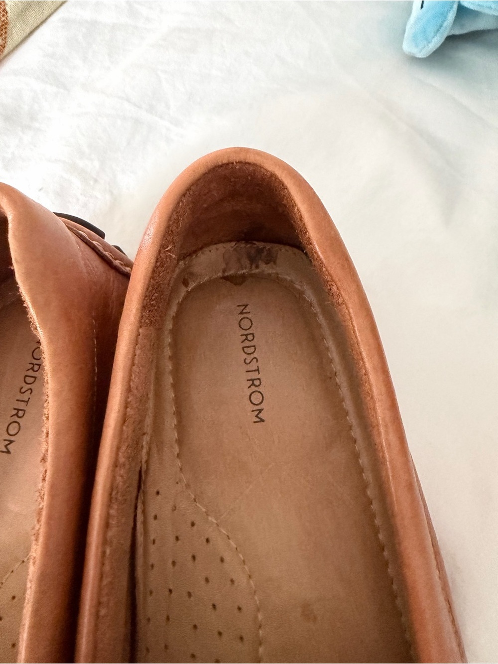 Nordstrom Men’s Brown Leather Penny Loafers size 10 - Picture 3 of 7